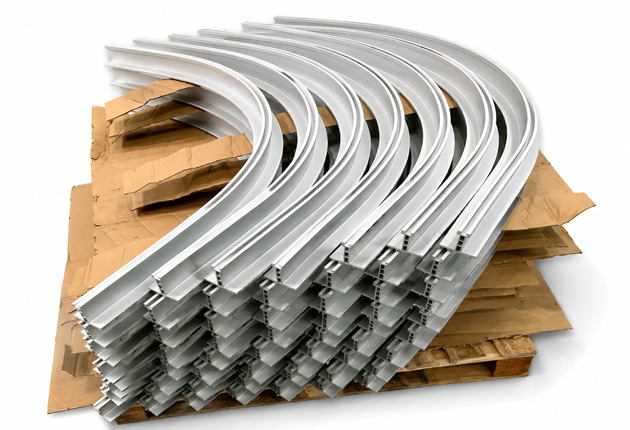 t-shaped sliding rail bent aluminum profile