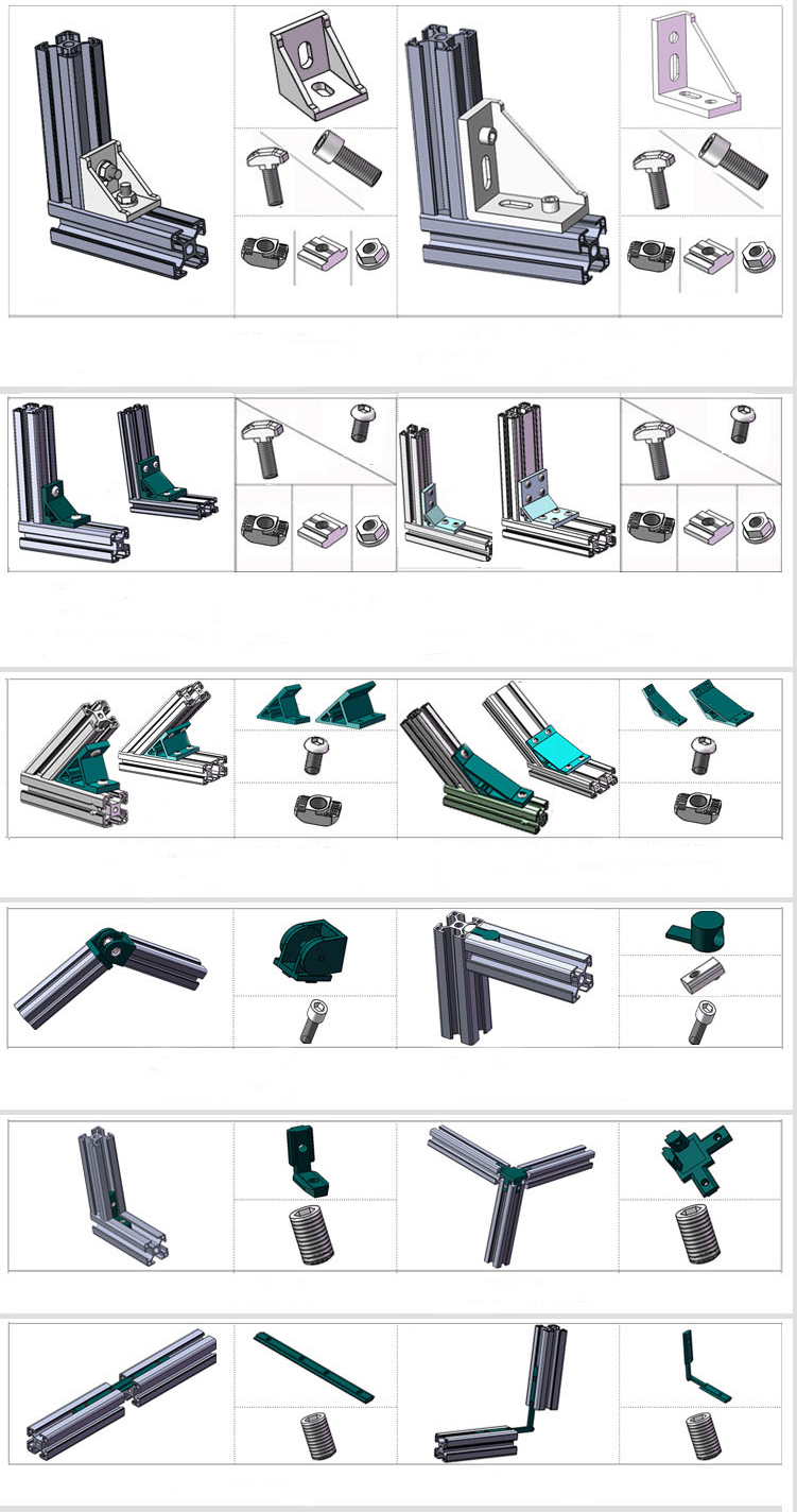 45x45 t slot aluminum industrial profile customized aluminum extrusion