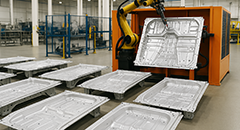 Aluminum floor panel profiles used in automotive manufacturing for lightweight structure