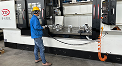 CNC machining aluminum extrusion profile with drill and milling cuts