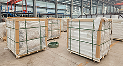 Single unit packaging of aluminum profiles with non-woven fabric and plastic wrap