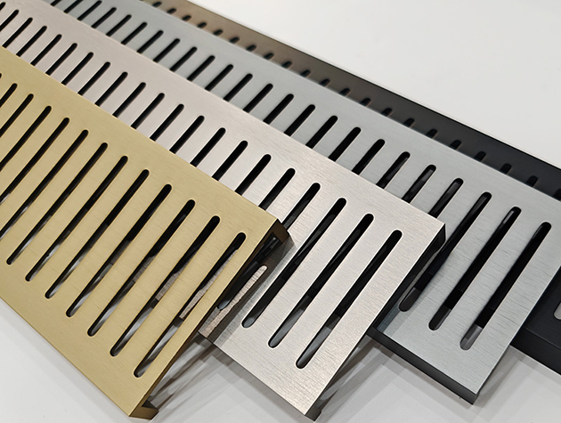 Rectangular aluminum profile floor drain solution
