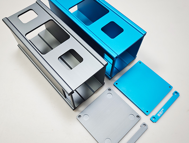 Anodized aluminum profile electronic housing