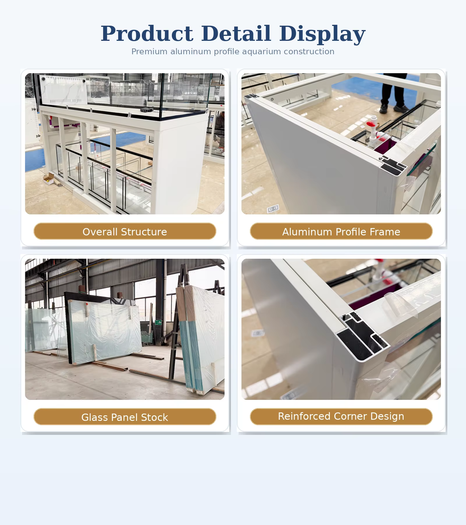 Aluminum profile fish tank ,Customizable Royal series aluminum profiles