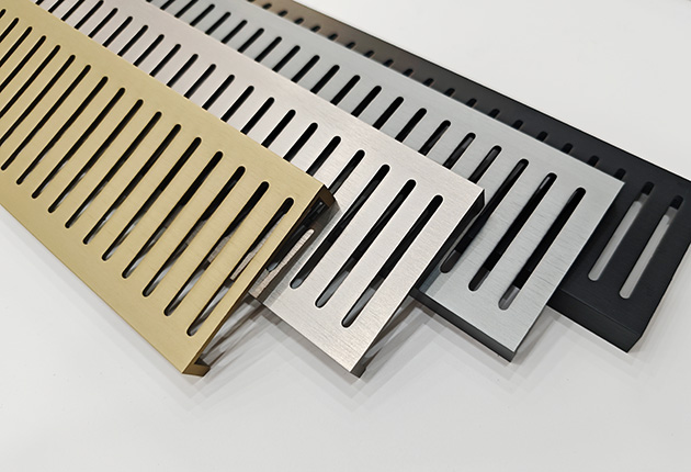 High-quality brushed aluminum floor drain with anodized finish for Australian market