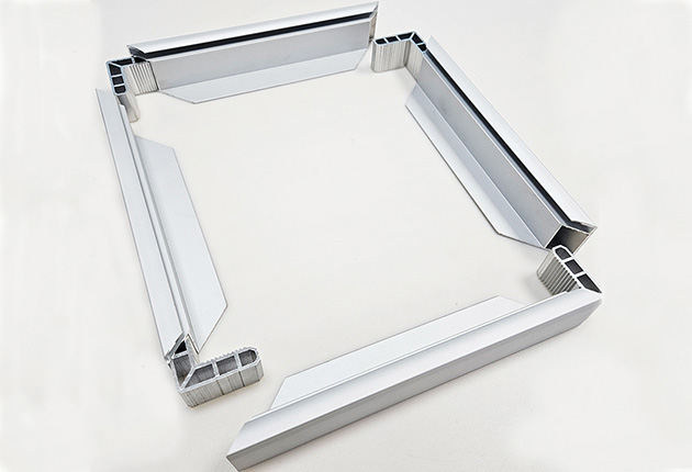 Aluminum photovoltaic frame for solar panel installation and structural support