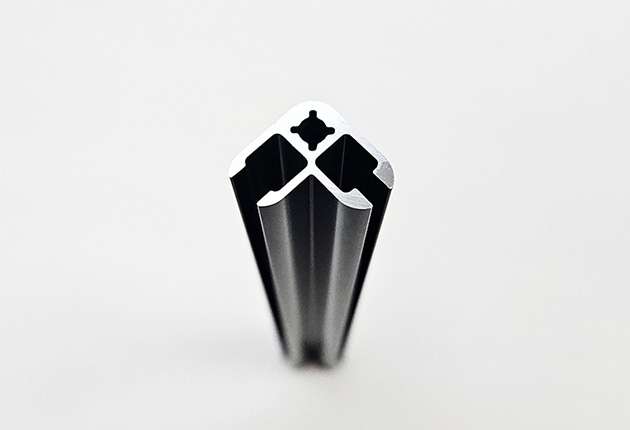 High-Quality Black Anodized Aluminum Extrusion with Modern Look