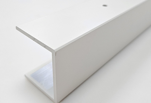 Custom U-Shaped Aluminum Profile with One-Side Coating and CNC Holes