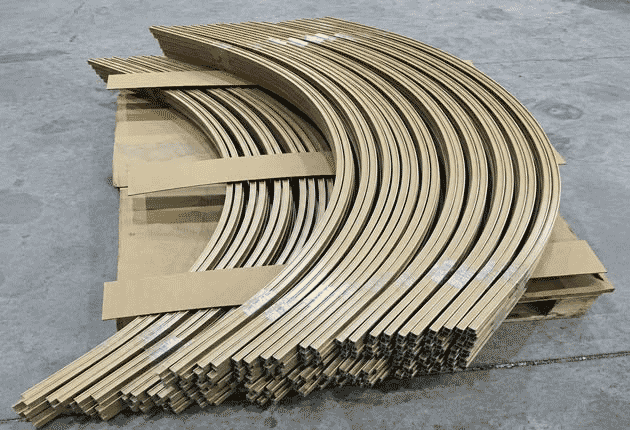gold-colored-bent-aluminum-profile