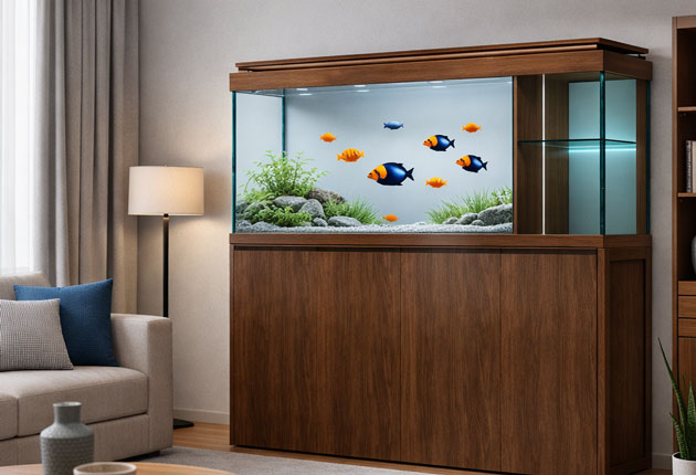 Stream aluminum alloy fish tank luxury aluminum alloy fish tank living room
