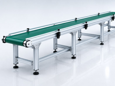 aluminum profiles in aluminum framed flat belt conveyor systems